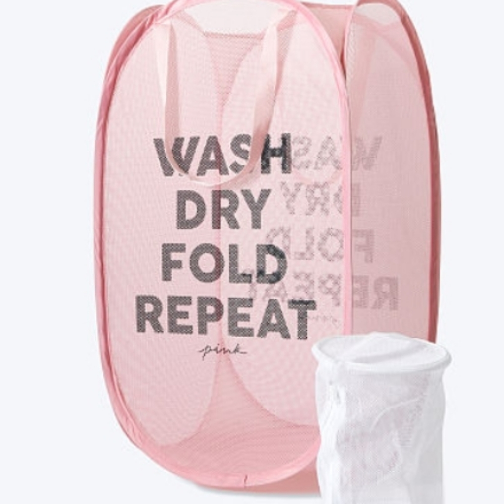 Laundry hamper w/ garment bag